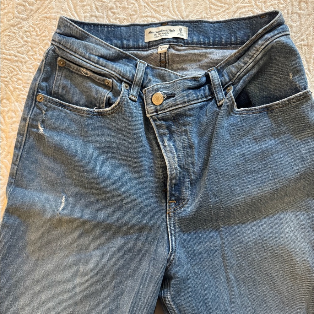 Abercrombie & Fitch Light Blue Ultra High Rise Jeans